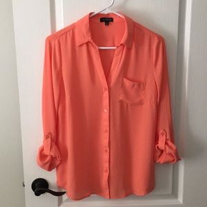 The Limited Peach Button Up Blouse